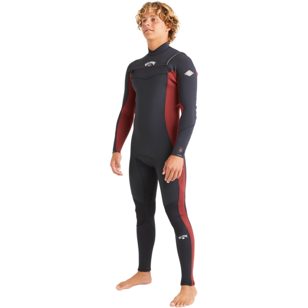 2025 Billabong Herre Absolute Naturlig 4/3mm Våddragt Chest Zip ABYW100258 - Burnt Henna